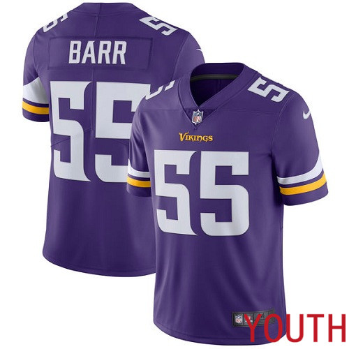 Minnesota Vikings #55 Limited Anthony Barr Purple Nike NFL Home Youth Jersey Vapor Untouchable->youth nfl jersey->Youth Jersey